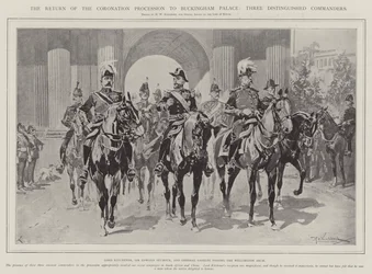 De Terugkeer van de Kroningsprocessie naar Buckingham Palace, Drie Onderscheiden Commandanten